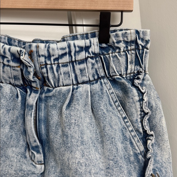 Sea New York Dax Denim Ruffle Shorts Size 2 - Picture 4 of 8
